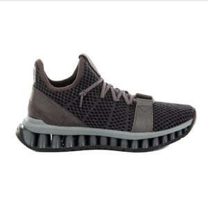 Z Zegna Tech Merino A Maze Black/Gray Sneaker with Vibram Sole, US 7/ EU 6